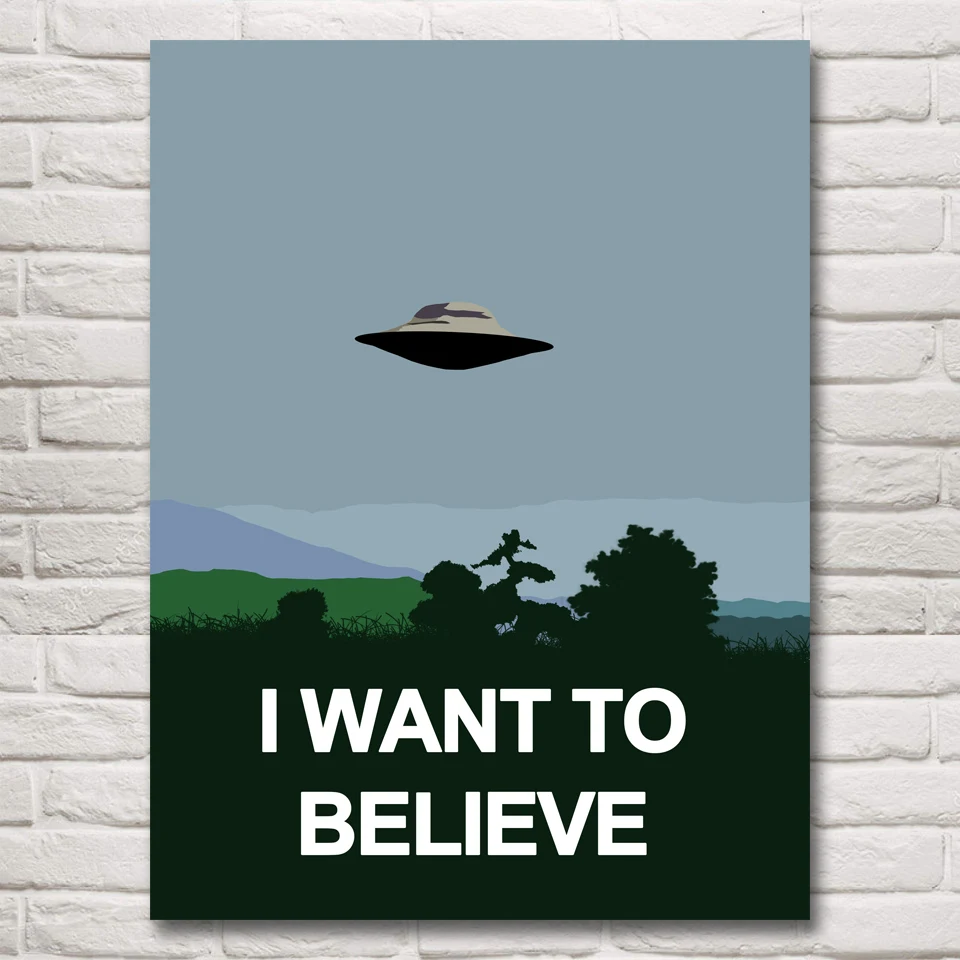 Я хочу верить ТВ серии UFO X файлы художественные Шелковые Плакаты и принты