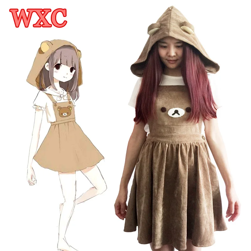Платья платье летнее лолита халаты женские Harajuku Японский Rilakkuma Платье