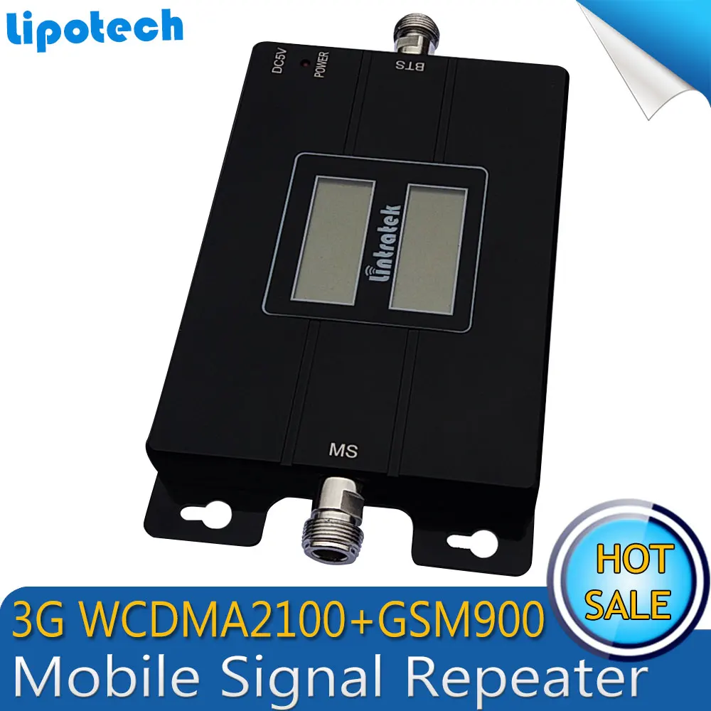 3G Ripetitor المزدوج LCD GSM 900 MHz UMTS 2100 MHz WCDMA المزدوج الفرقة هاتف محمول المحمول إشارة معززة مكرر إشارة HSPA مكبر للصوت