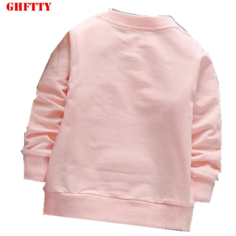 

GHFTTY 2017 Kids Clothing Cotton Bottoming Shirt Boys Girls Long Sleeve Cute Cartoon Round Neck Pullover Girl Clothing Winter