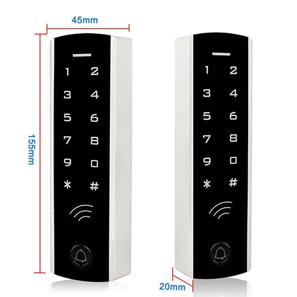 10 шт. RFID карты+ RFID 125 кГц EM карты сенсорная клавиатура система контроля доступа водонепроницаемый металлический корпус светящийся для двери F1289