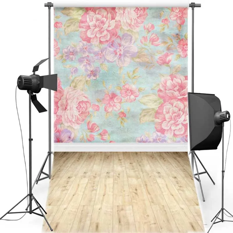 

MEHOFOTO Floral Wall New Fabric Flannel Photography Background For Newborn Floor Vinyl Backdrop For Children photo studio F1246