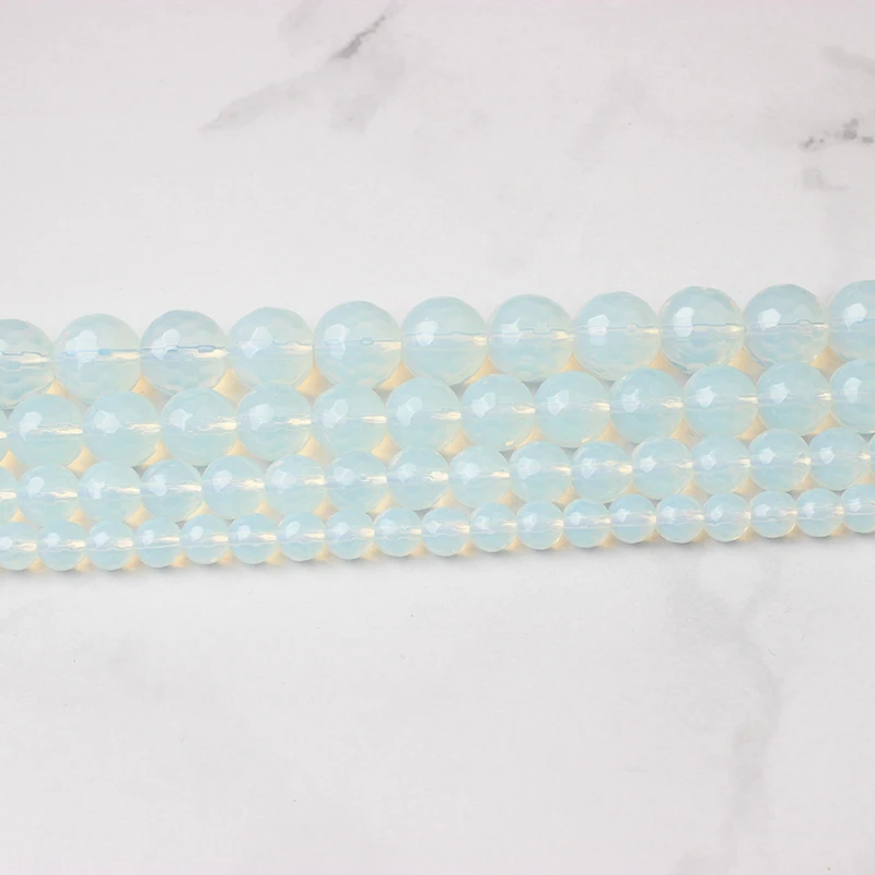

LanLi fashion natural Jewelry faceted Opal stones Loose beads 6/8/10/12mm DIY woman bracelet necklace accessories