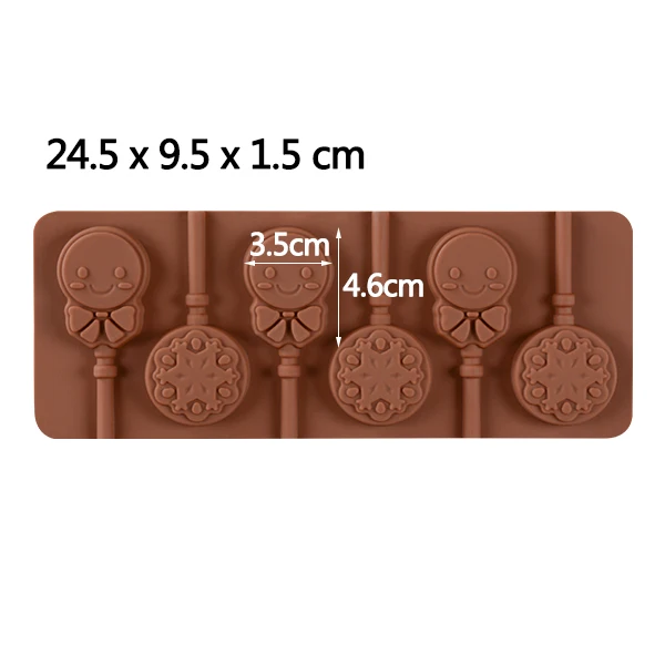 SJ DIY Funny Lollipop Molds Slicone Chocolate Candy Molds Christmas