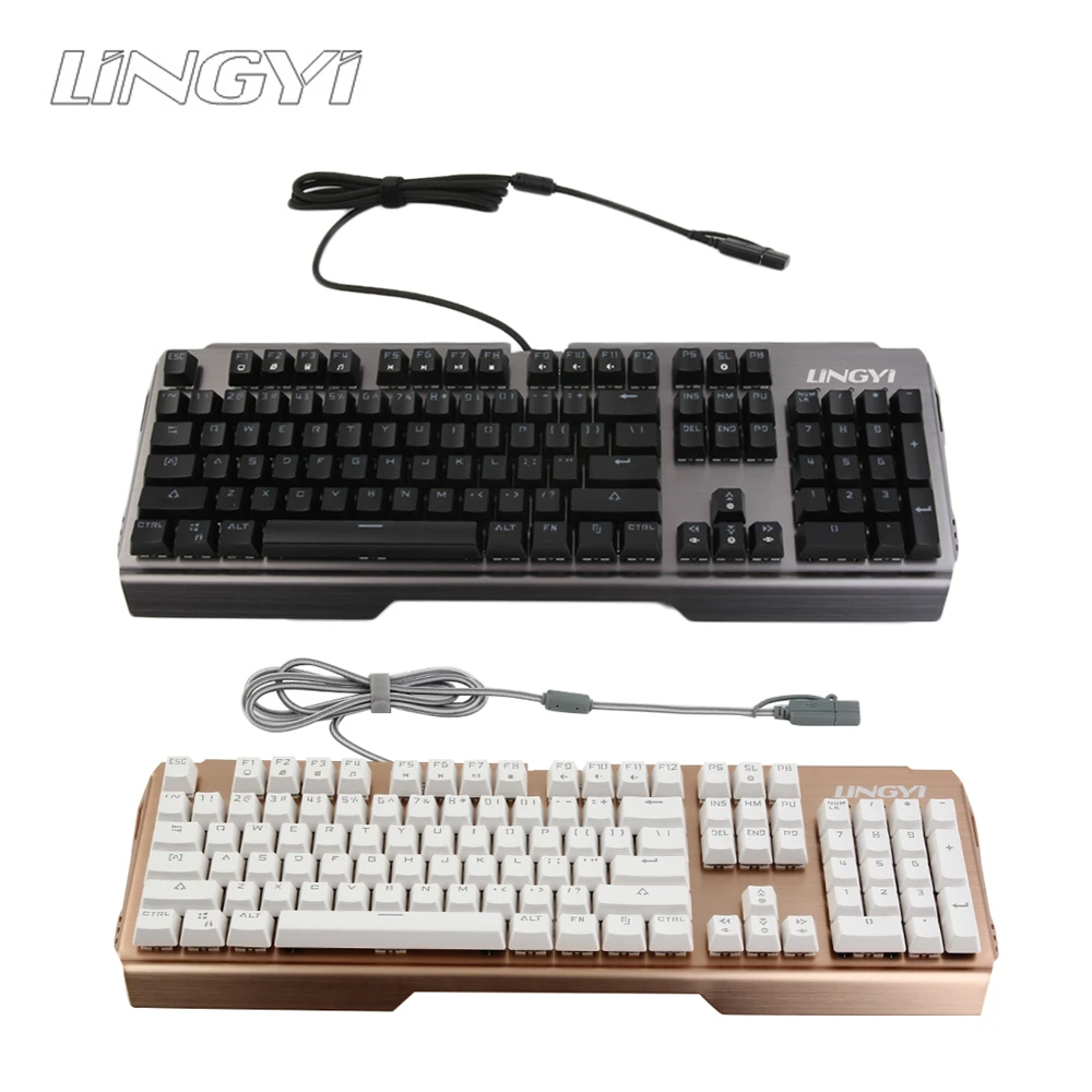 

GT-103 Lingyi Electronic Mechanical Keyboard Gaming Computer PC104 Keys Wired Keyboard Perfect For Windows Vista/7/8/For Ios