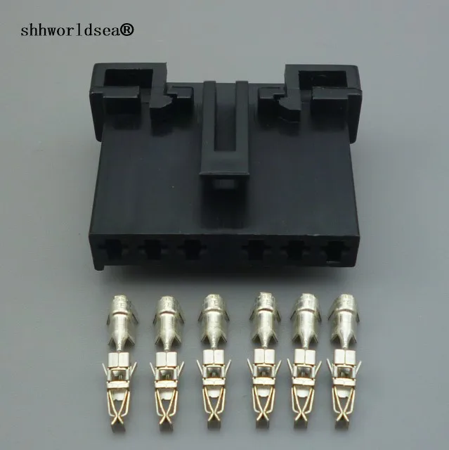 

shhworldsea 6 Pin 2.8mm Electrical Plug Connector Auto Electric Female Wiring Harness Connectors With Terminals