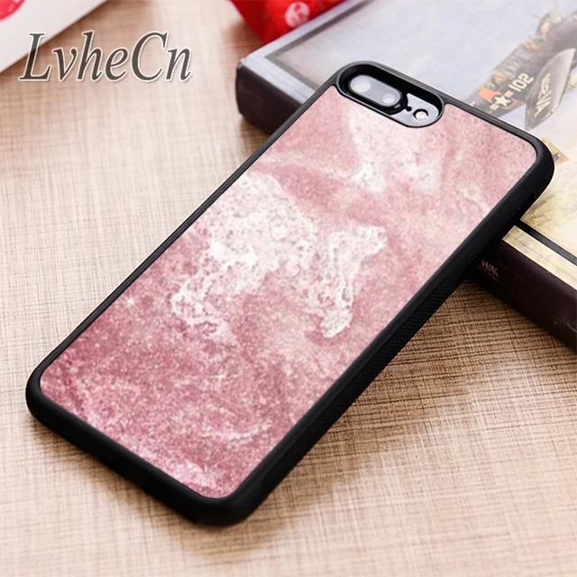 

LvheCn Pink Marble phone Case cover For iPhone 6 6S 7 8 X XR XS max 5 5S SE Samsung Galaxy S5 S6 S7 edge S8 S9 Plus