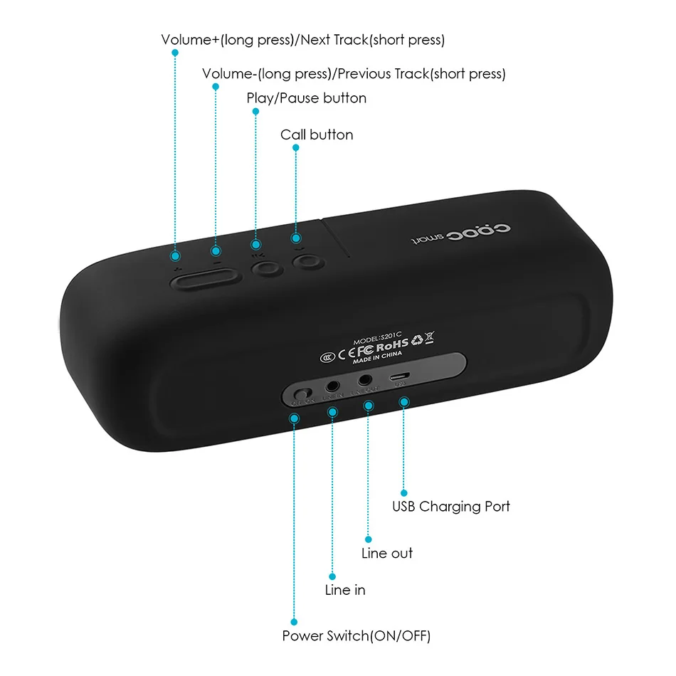 CRDC Bluetooth динамик беспроводной стерео громкий Портативная колонка MP3 s HandFree с HD