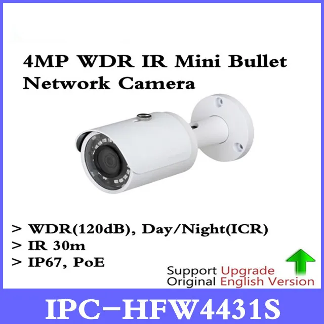 

DH Original English versio IPC-HFW4431S 4MP H.265 POE 30M IR IP67 Waterproof HFW4431S WDR Outdoor Network Mini Bullet Camera