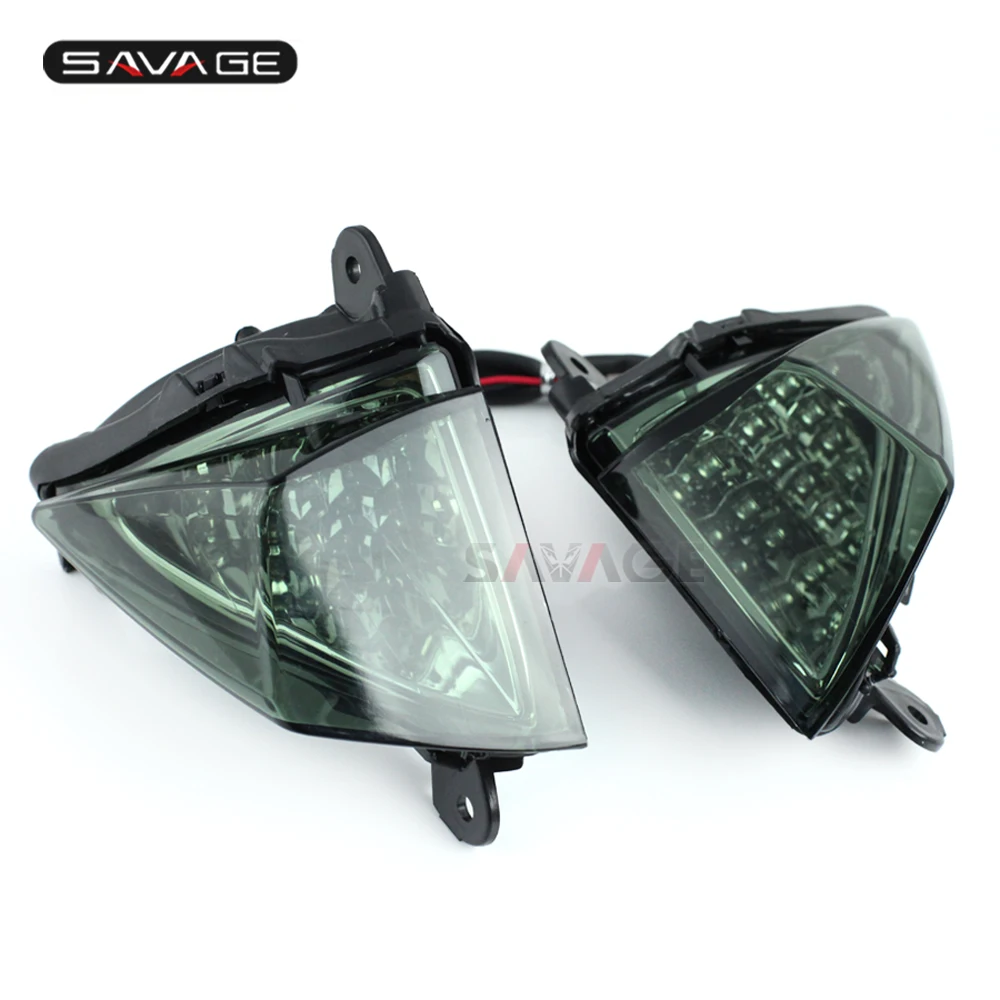 

For KAWASAKI ZX-14R 2006-2012 Smoke Motorcycle Front LED Turn Signal Indicator Lights Blinker