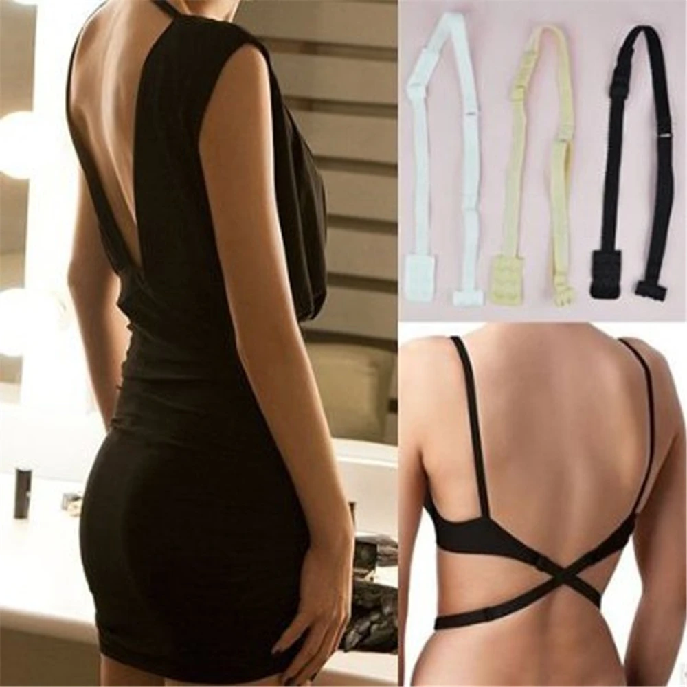 

Adjustable Extender Low Back Backless Adapter Hook for Dress Bra Strap Converter
