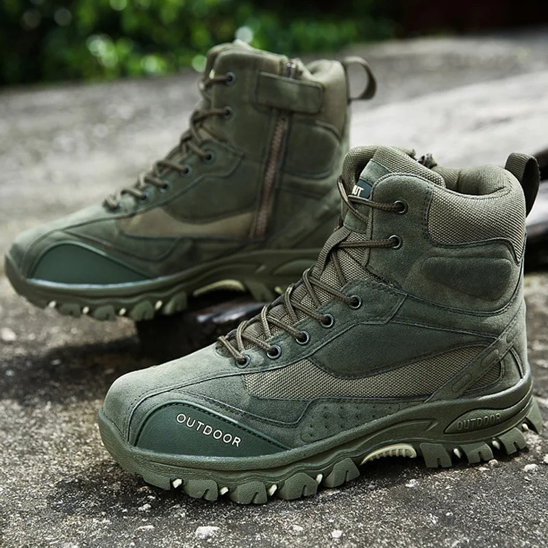 Comprar Botas tácticas militares para hombres botas de combate de tobillo de invierno de la fuerza especial del desierto botas de nieve de cuero para hombres calzado del ejército de gran tamaño