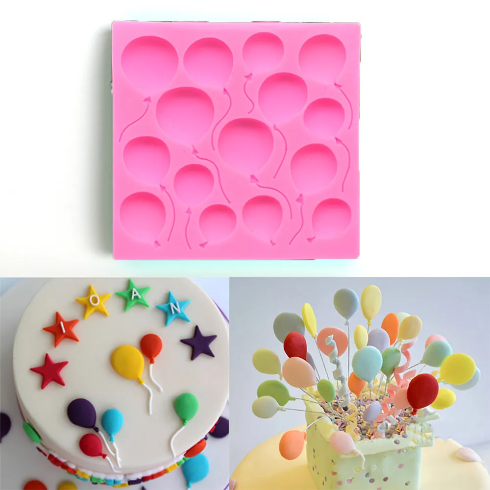 

Non Stick Silicone soap make Balloons Fondant Cake Mold Chocolate Mold Pastry Dough Shaper Home Baking Decor #K10