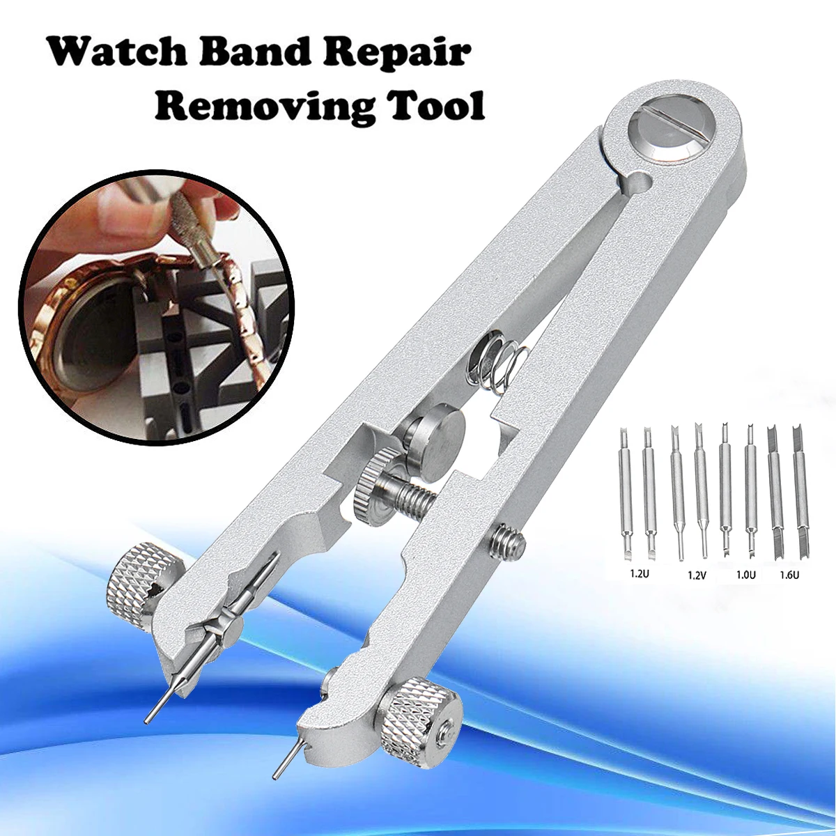 

NEW Watch Bracele Spring Bar Standard Plier Remover Replace Removing Tool with 8 Needles Hand Tool Set