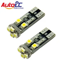 AutoEC 300 X T10 8smd 1210 3528 canbus без ошибок светодиодные задние обратный резервный стоп-сигнал DC 12 В, белый, красный, синий, зеленый# LB17
