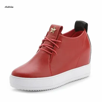 

Plus:34-38 39 40 Spring/Autumn princess dress shoe round toe zapatos mujer wedges Party women's shoes Casual Metal Cosplay Pumps