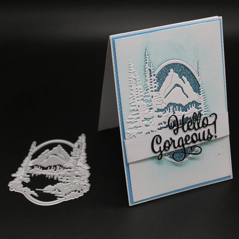 Estel Mountain Tree Border Craft Metal Steel Cutting Dies Paper Cards