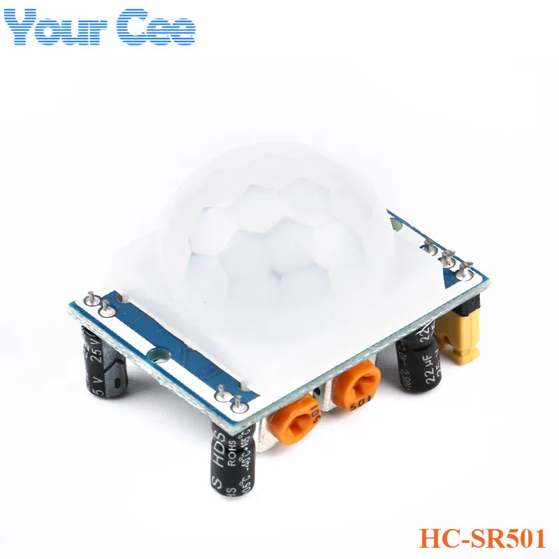 

10 pcs HC-SR501 Adjust IR Pyroelectric Infrared PIR Human Motion Sensor Detector Module DC 5V - 20V