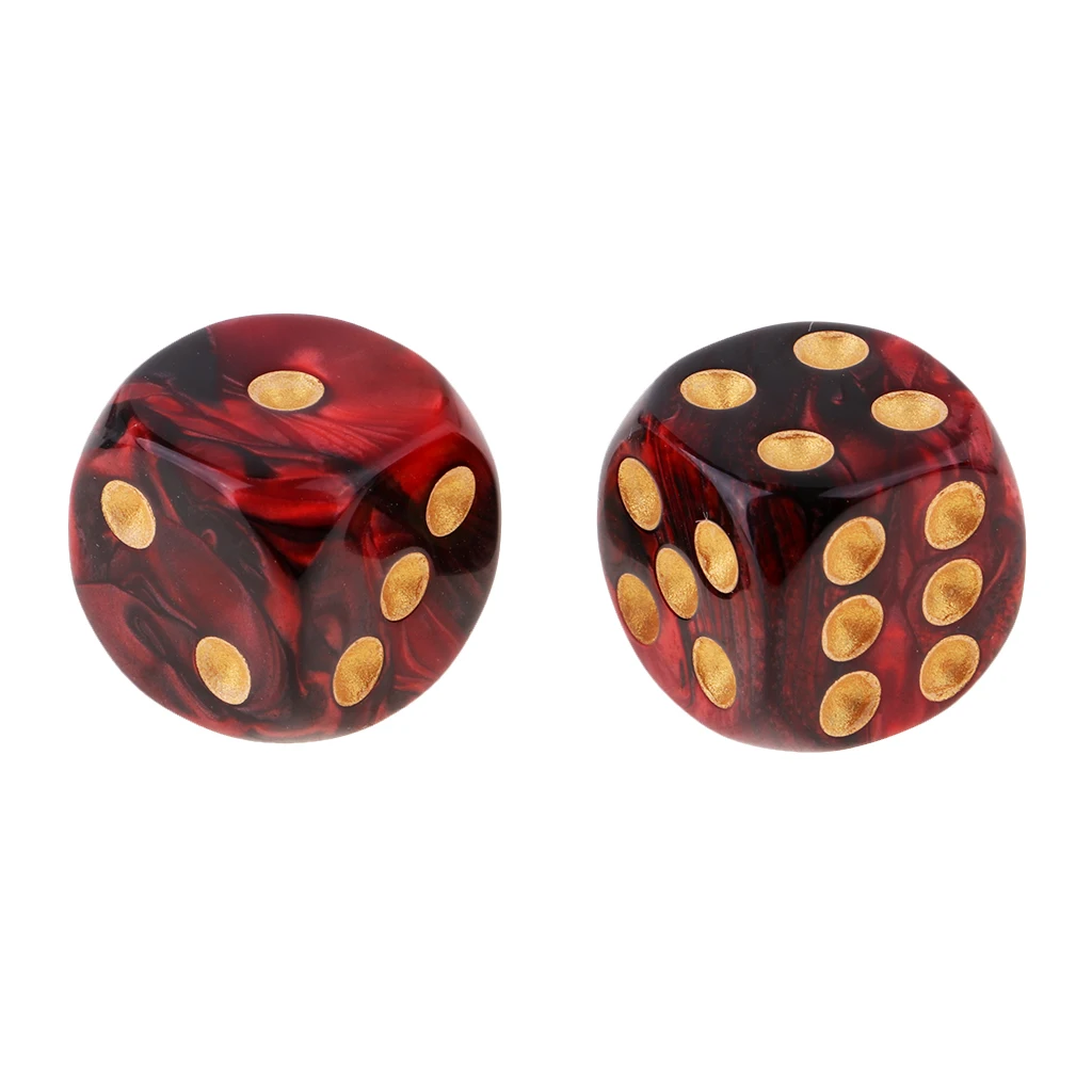 MagiDeal 10pcs 6-Sided Dice Set Bright Colors 16 mm Dice Game Multi-Sided Dice for Board Games Casino Gifts Teaching