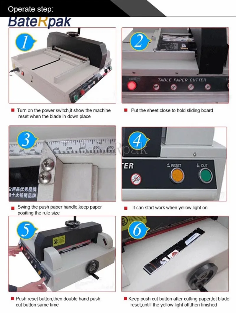 330 BateRpak электрическая машина для резки листов бумаги, фото и книги бумаги, настольная машина для резки бумажных книг