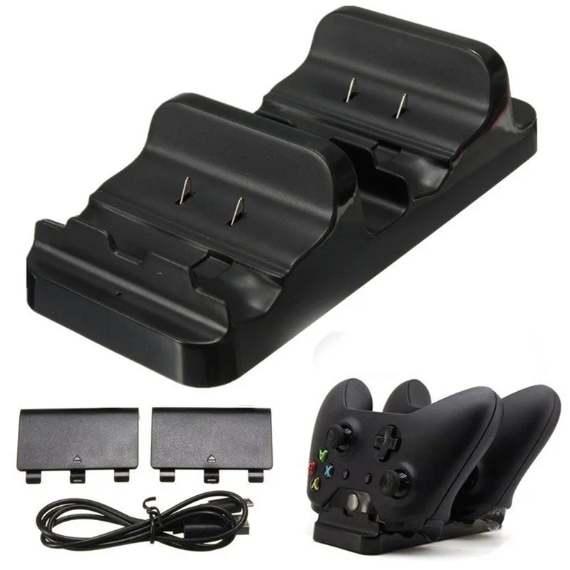 

High Quality Brand New 3In 1 Dual Charging Dock +2 Dock Battery +1 USB Charge Cable For XBOX ONE Wireless Controller