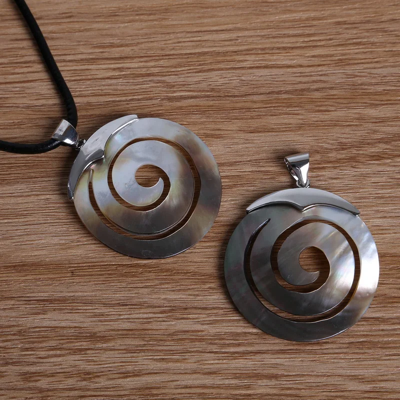 

(Special Price)Single Round Stone Pendant Women Natural Mother of Pearl White Shell Pendant Matching Chain