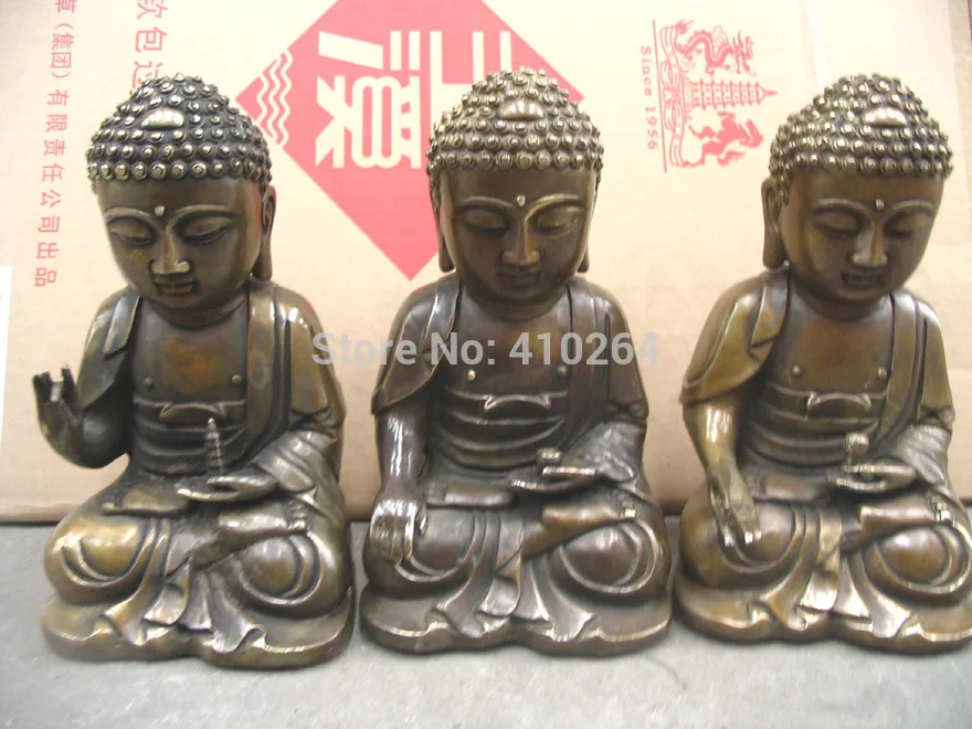 

3PCS Buddha bronze statue