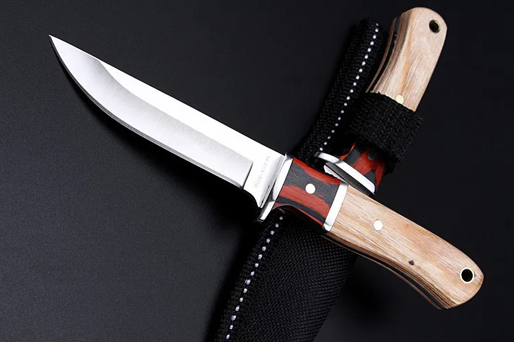 2020 New Free Shipping Outdoor Fixed Tactical Hunting Knife Wood Handle Pocket Survival Camping Small Fruit Knives EDC Tools
