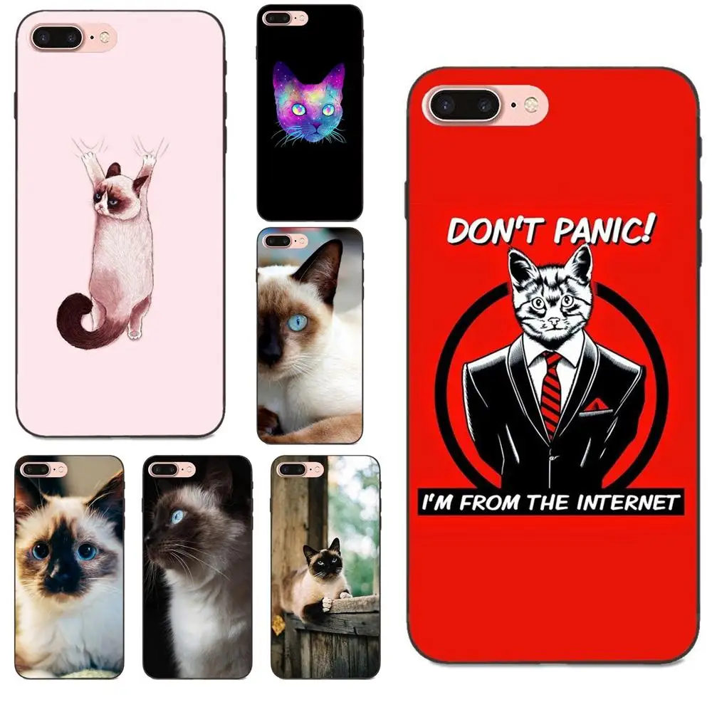 Мягкие сумки из ТПУ чехлы забавные сиамские кошки Pet для Galaxy C5 C7 J1 J2 J3 J330 J5 J6 J7 J730 2017