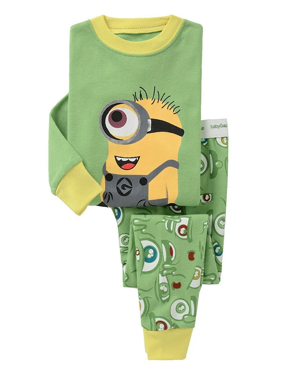 Promotion boys girls minions pajamas set despicable me 2 minion