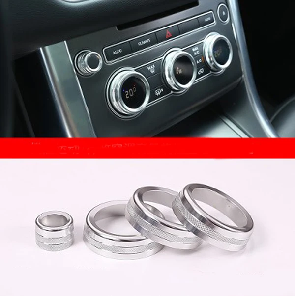 

Aluminum Alloy Car Air Conditioning Knob Audio Circle Trim For Range Rover Vogue SE Autobiography 13-17 Range Rover Sport 14-17