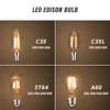 KARWEN Vintage LED Edison Bulb E27 E14 Real watt 2W 4W 6W 8W LED Filament Light Vintage LED Bulb Lamp 220V Retro Candle Light ► Photo 3/6