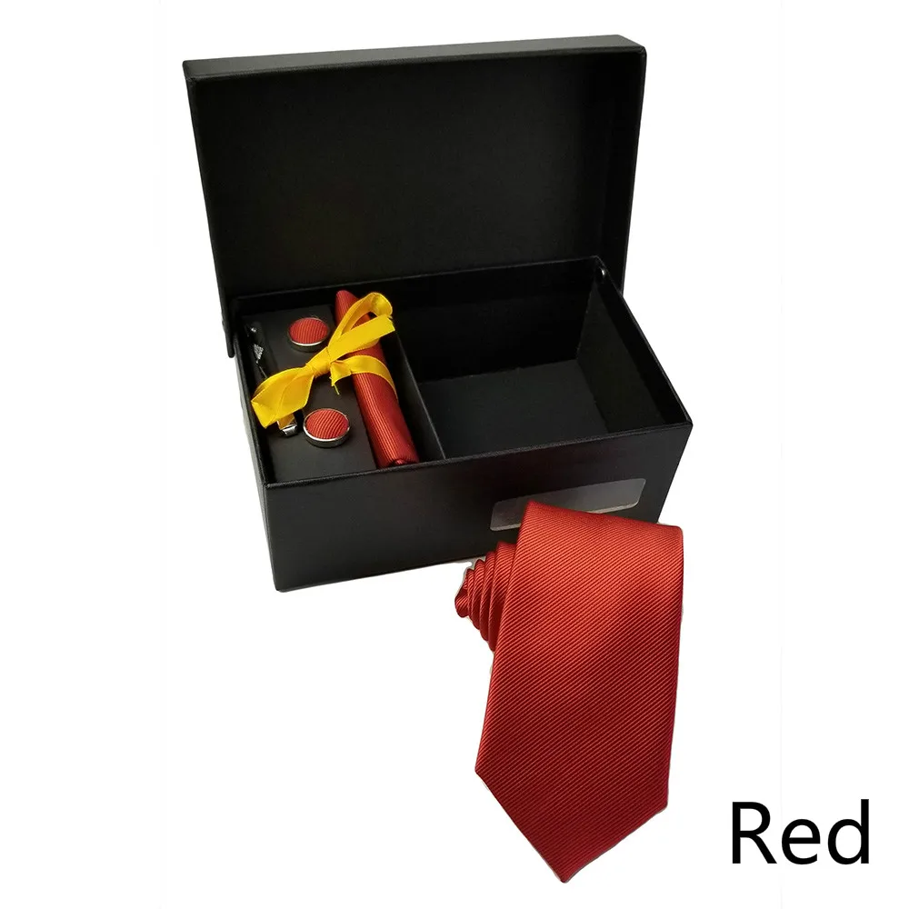 6 см тонкий классический мужской галстук, жаккардовый мужской галстук со стрелками, носовой платок, запонки, подарочная упаковка, деловые мужские подарки
