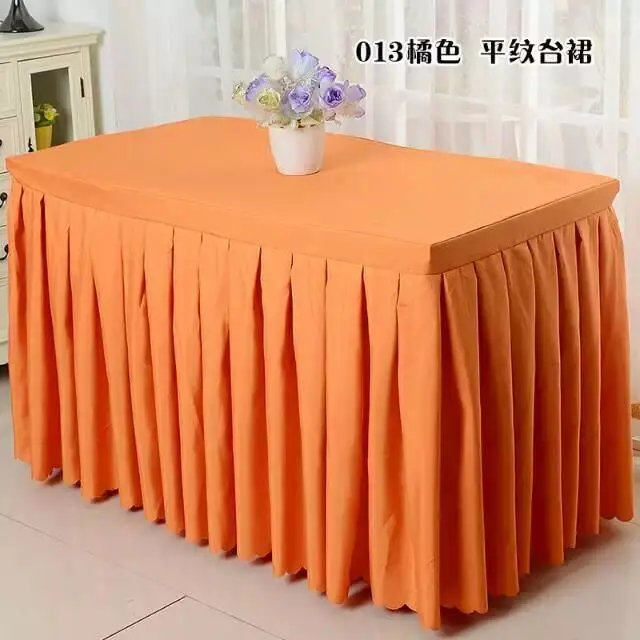 orange table skirt