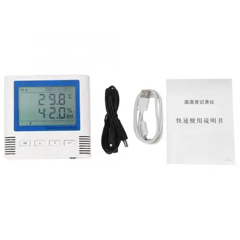 

Hygrometer Temperature and Humidity Recorder Usb Large Screen Wide Viewing Angle LCD Display -3 Termometro.