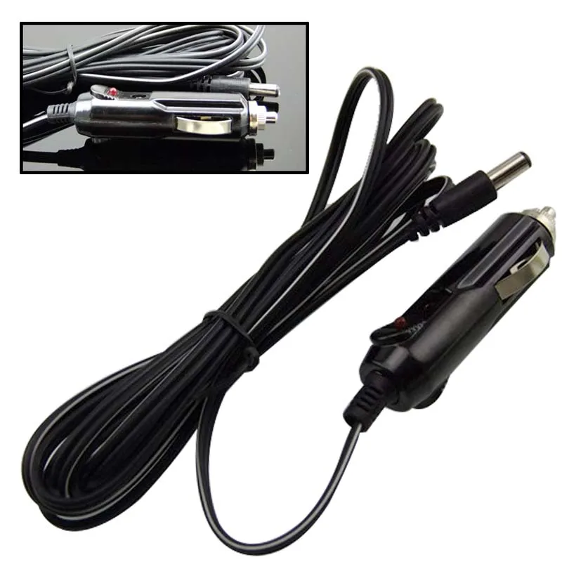 

12V Car Auto Cigarette Lighter Socket LED Male Plug Connector Power Charger Adapter with Fuse + Wire Car Electronic Accessories
