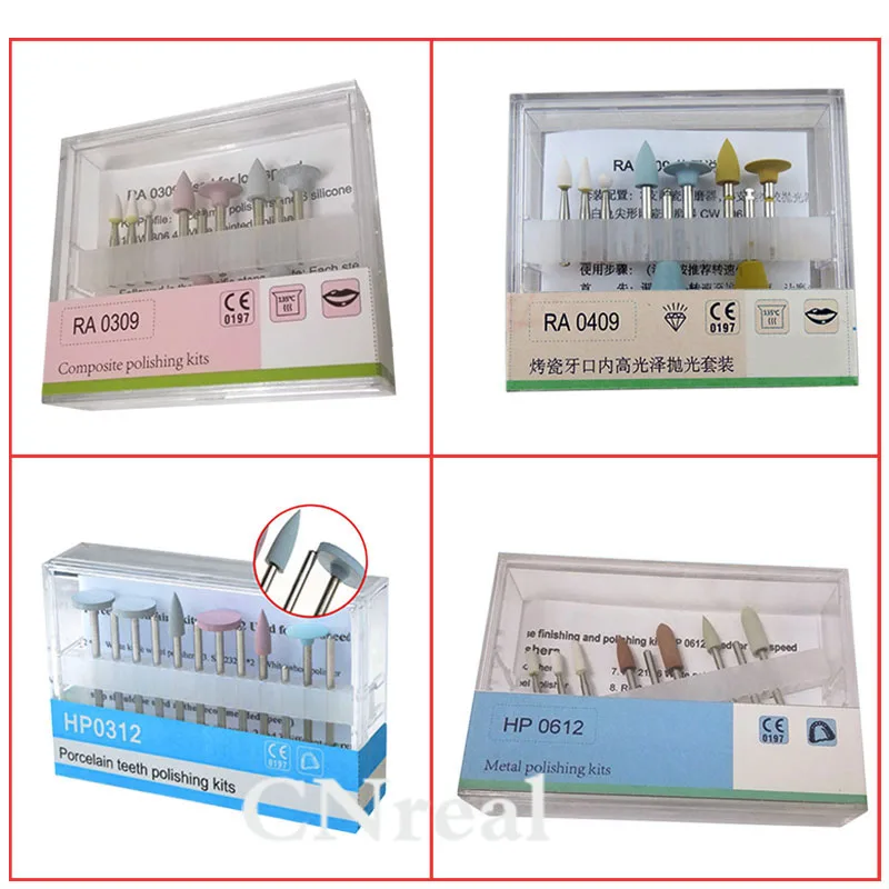 

4 Packs/Set Dental Denture Polishing Kits RA0309, RA0409, HP0312, HP0612