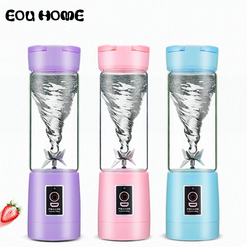 Emily 380ml USB Electric Fruit Juicer Handheld Smoothie Maker Blender Juice Cup blue Emily 380ml USB Electric Fruit Juicer Handheld Smoothie Maker Blender Juice Cup blue
