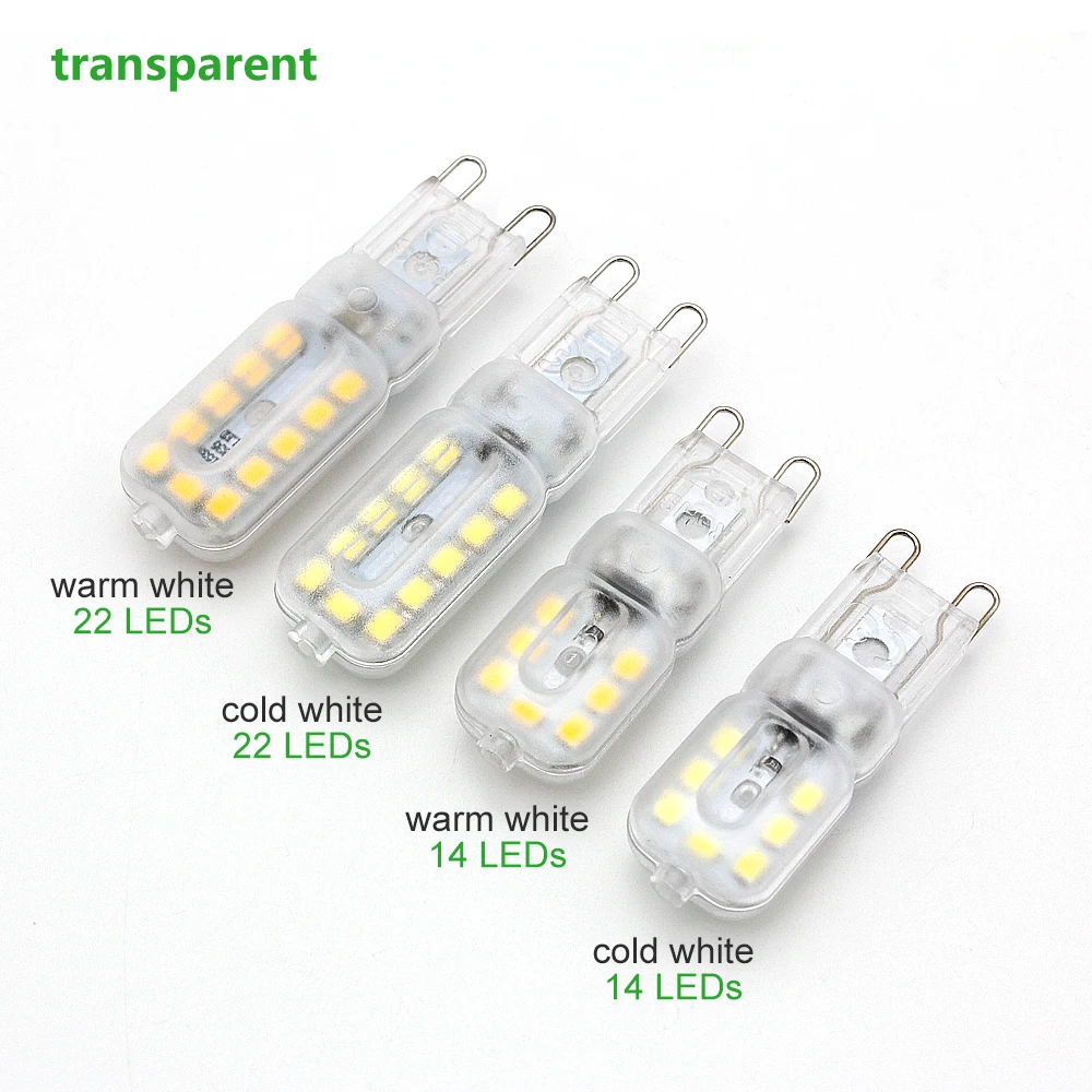 Мини G9 затемнения светодиодный лампы 14 22 светодиодный s 220 V светодиодный свет 2835 SMD Светодиодный прожектор для хрустальная люстра заменить 20 Вт 30 Вт галогенная лампа