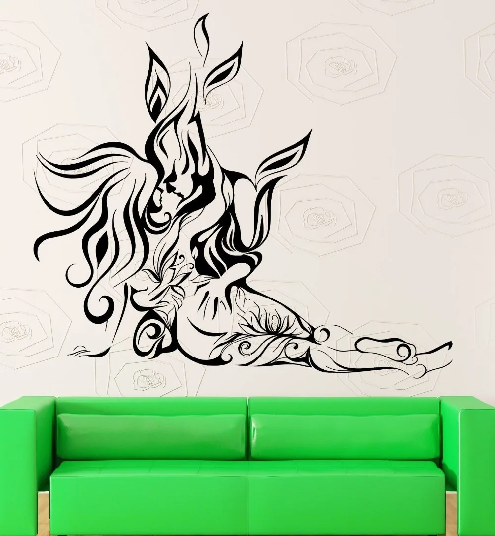 

Wall Sticker Vinyl Decal Abstract Loving Couple Bedroom Decor Room