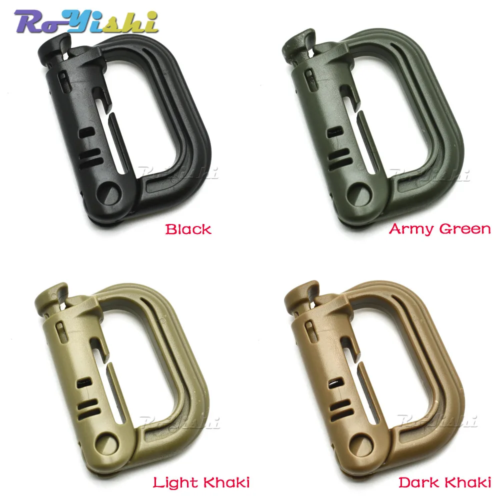 

Molle Tactical Backpack EDC Shackle Carabiner Snap D-Ring Clip KeyRing Locking