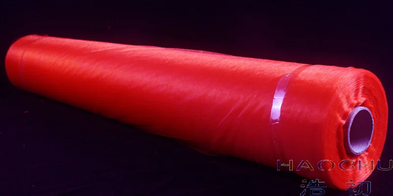 HAOCHU 50 м X 150 см белая свадебная органза тюль рулон для DIY вечерние фон со стулом Пояса Лук десертный стол пеленки бегуны год - Цвет: red