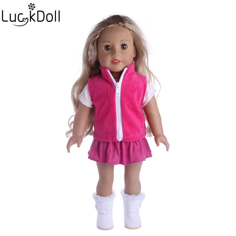 LUCKDOLL 6 стилей 3 набора различных стилей подходит 18 дюймов Американский 43 см детская кукла одежда аксессуары, игрушки для девочек, поколение, подарок