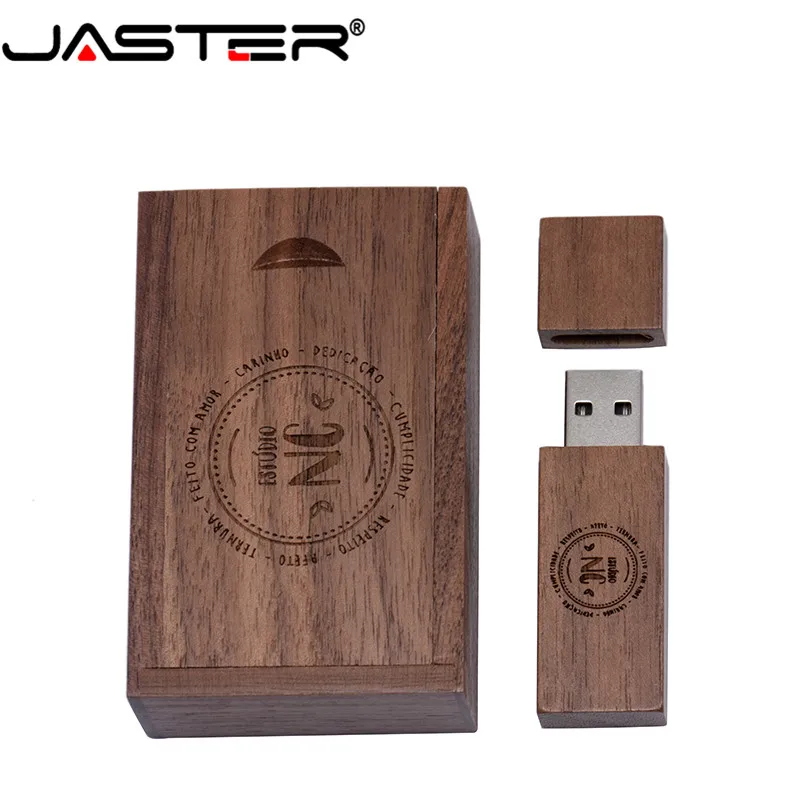 JASTER USB 2,0 Клен деревянный usb+ Подарочная коробка usb флэш-накопитель 4 ГБ 8 ГБ 16 ГБ 32 ГБ 64 ГБ(более 10 шт бесплатный логотип) свадебные подарки