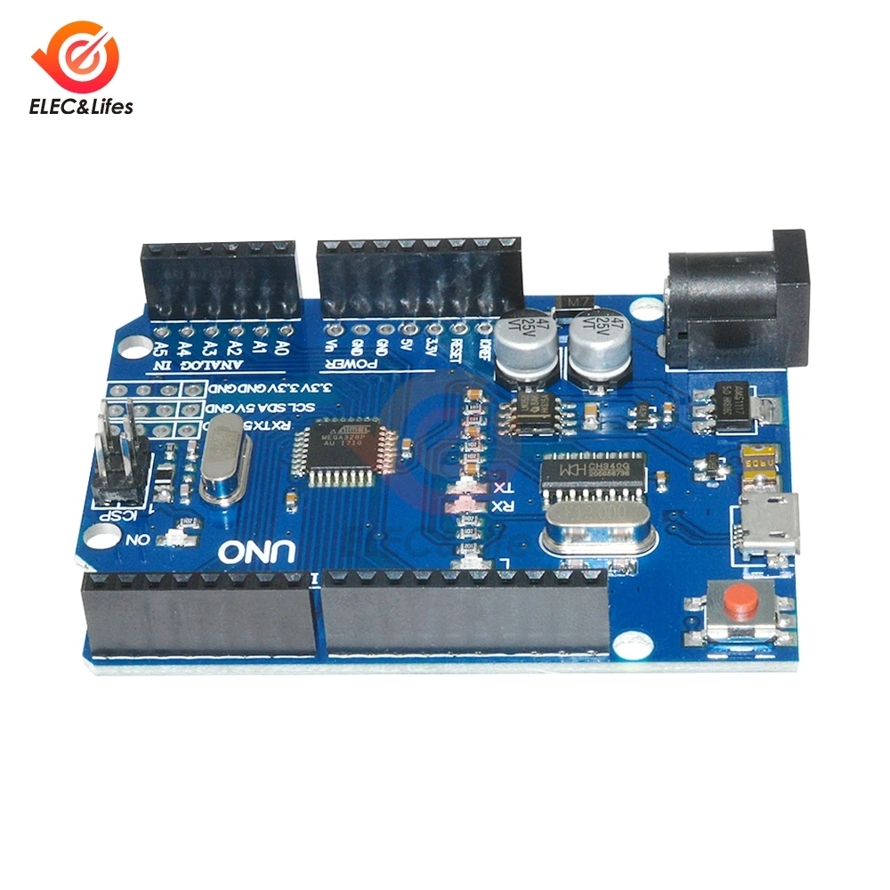 Мини USB плата UNO R3 CH340G MEGA328P UNO R3 ATMEGA328P AU совместимый CH340 для Arduino Micro USB DIY Kit ATMEGA328P-AU