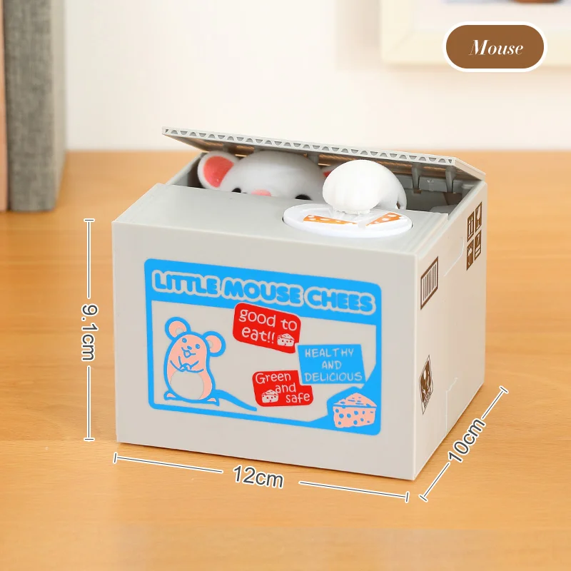 Cat копилка собака депозит экономить деньги коробка электронных денежных Сейф Пластик Сейф для детей дома C001 - Цвет: Mouse