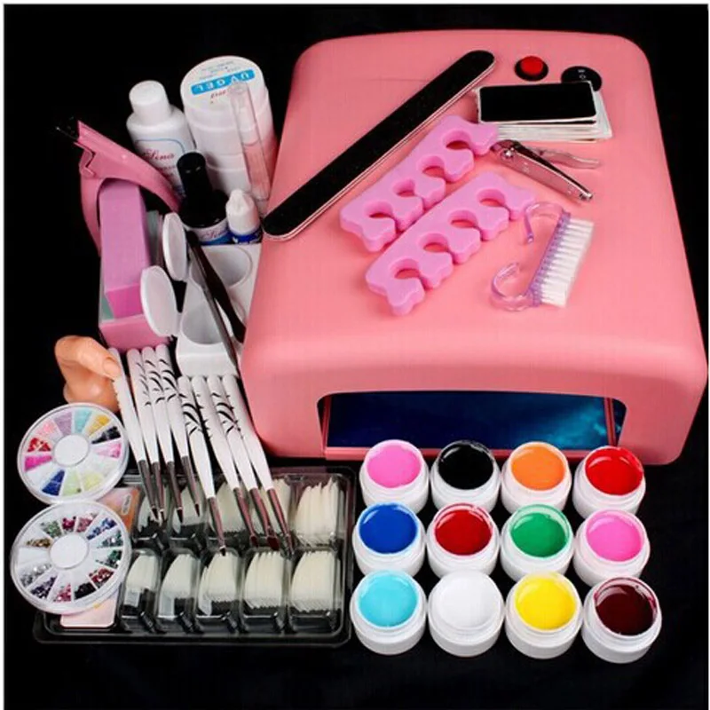 Маникюрный Набор Ногтей Комплект Фототерапии Гелем Starter Kits Костюм с точки Зрения
