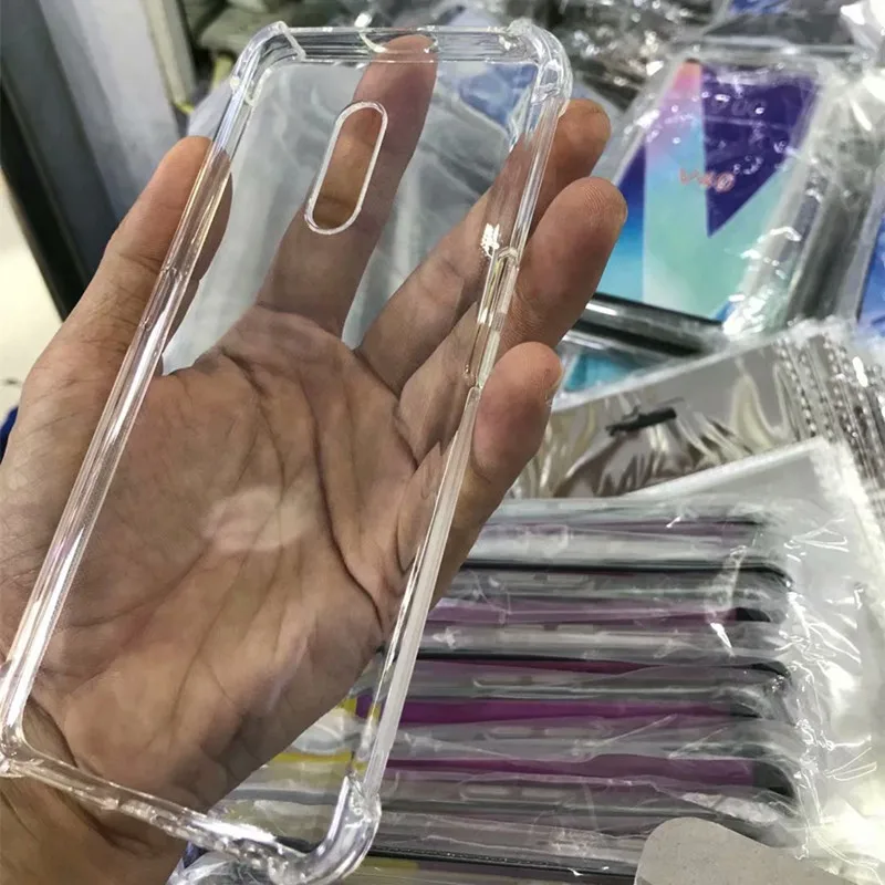 

Anti-Knock Clear Back Phone Case For OPPO Realme X / K3 / Reno Z / Lite Transparent Soft TPU Cover