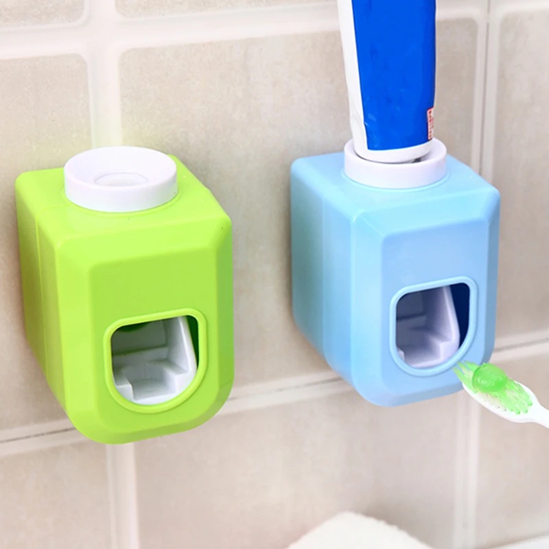 4 Colors Automatic Squeezer Toothpaste Dispenser Squeeze Out Wall Mount holder home Bathroom Accessories