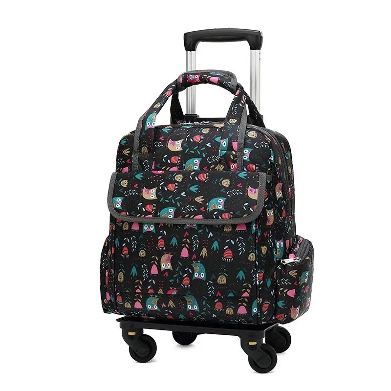 

2019 New Detachable trolley bag handbag dual purpose Girl Fashion Trolley suitcases Women Shopping Trolley bag Rolling Luggage